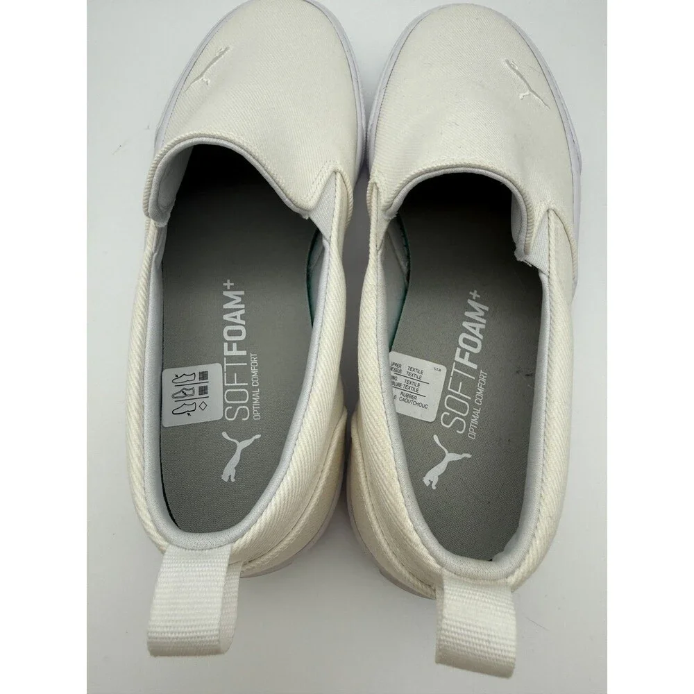 PUMA Bari Comfort Slip On Womens White Sneakers Casual Shoes 38462901 NEW IN BOX